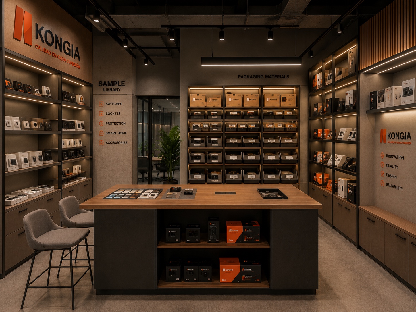 KONGIA sample library and packaging materials