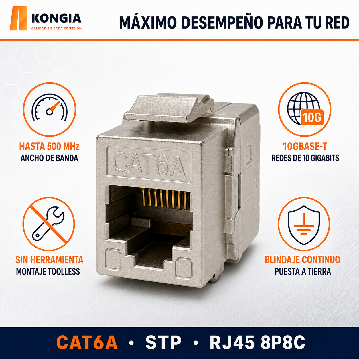 KJ-6A-ST-TL - Vista Trasera / Bloque IDC