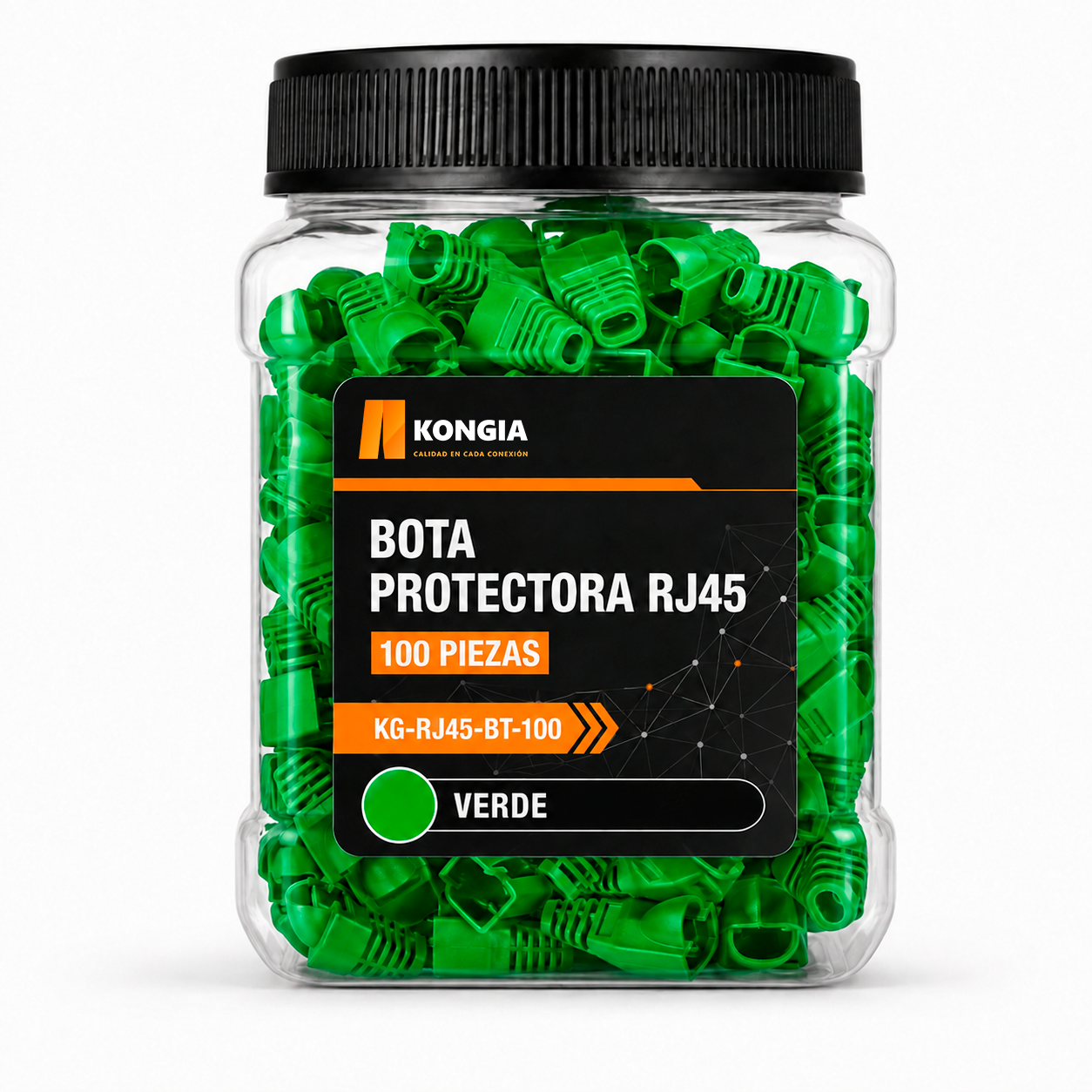 Bota Plástica para Protección de Plug RJ45, Bote 100 Piezas, Color