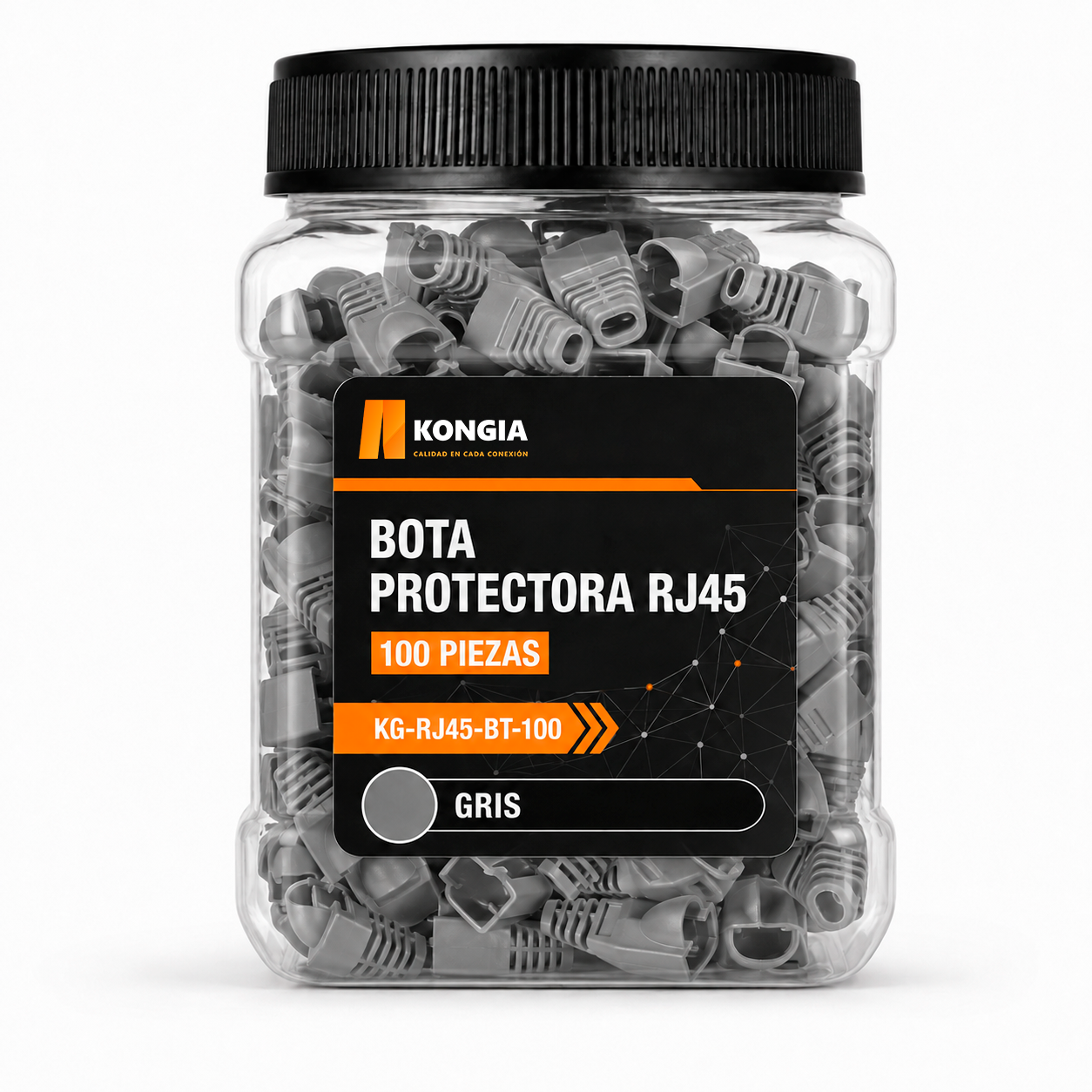 Bota Plástica para Protección de Plug RJ45, Bote 100 Piezas, Color