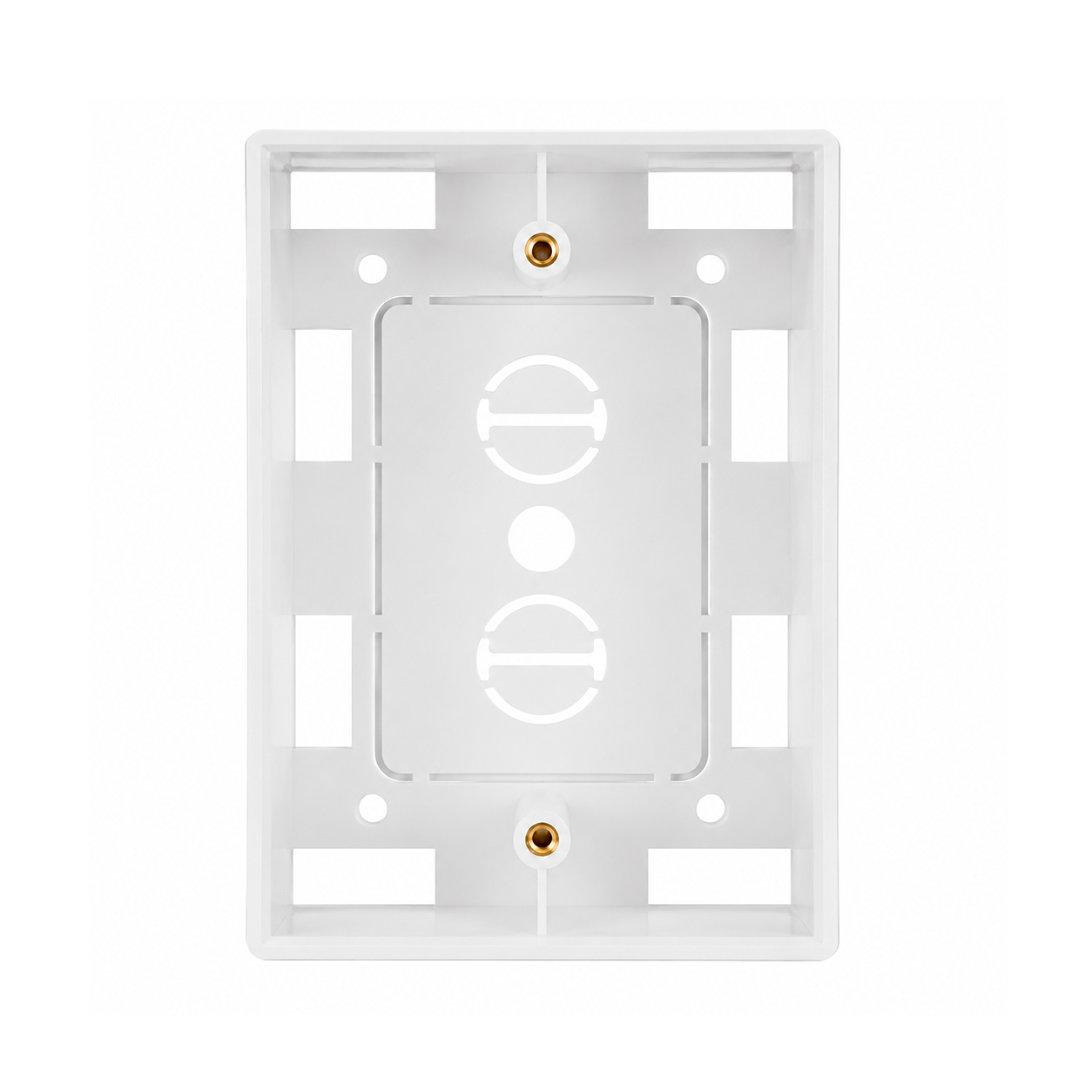 Caja de Pared Universal para Montajes con Placas de Pared, Color Blanco