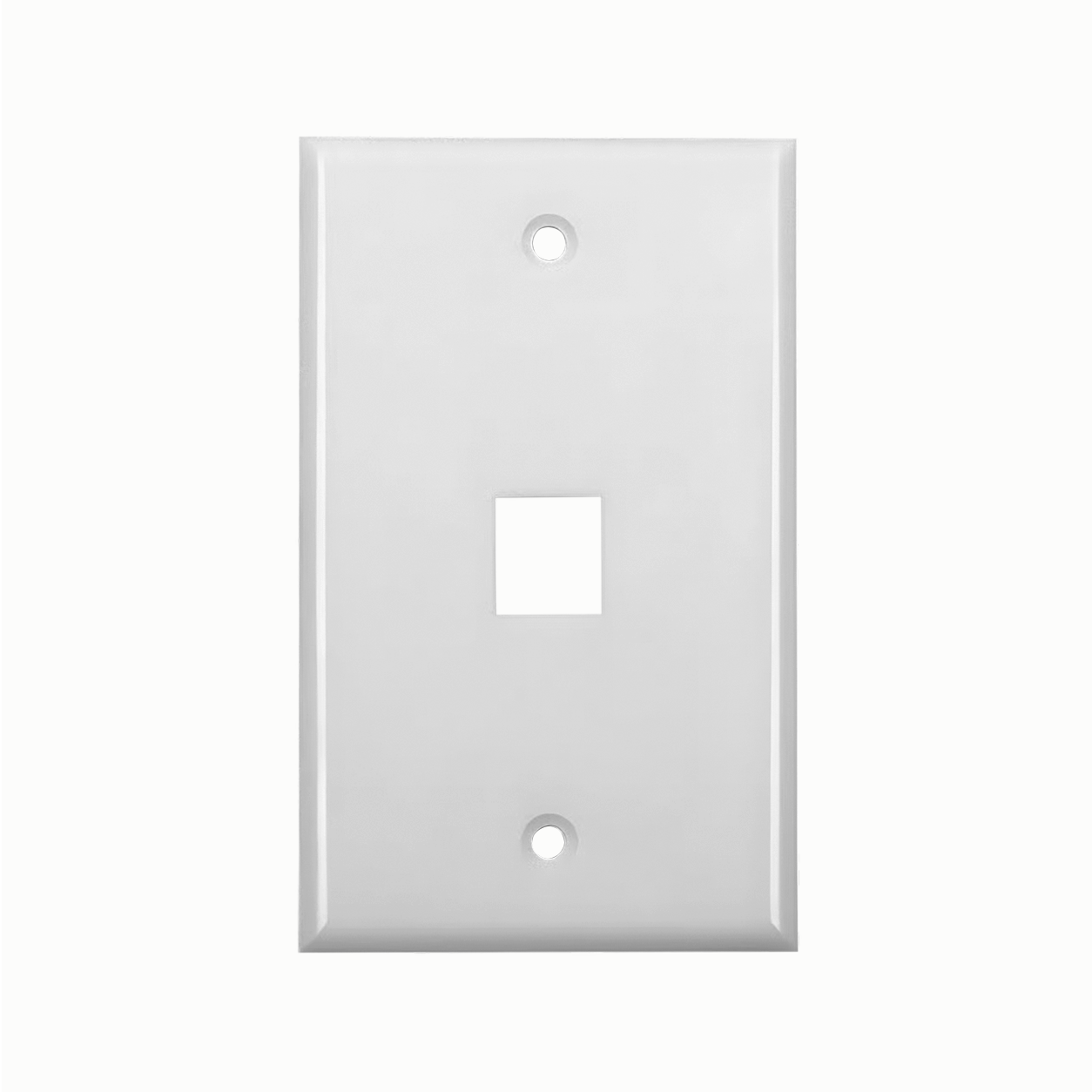 Placa de Pared para 1 Puerto Keystone, Color Blanco