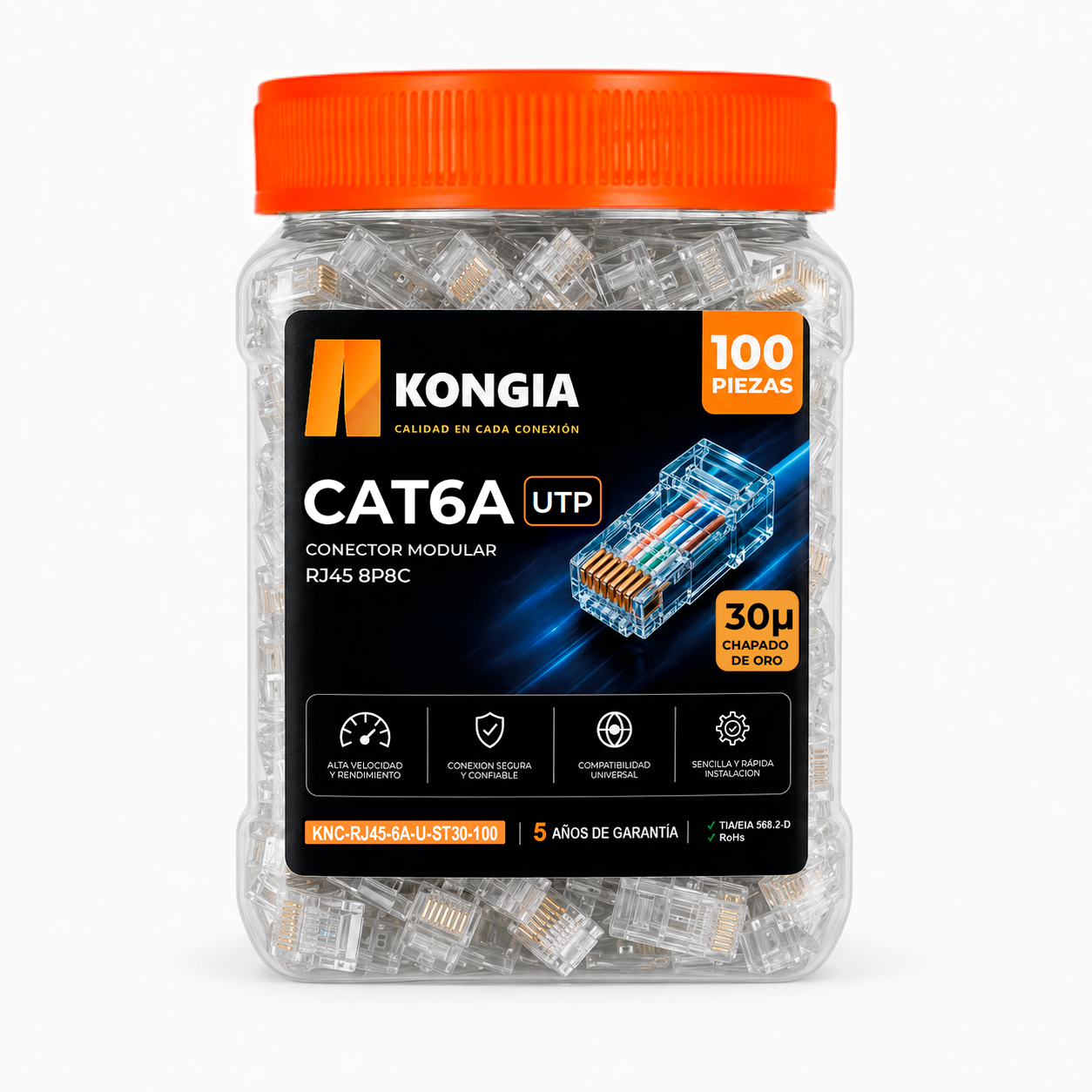 KNC-RJ45-6A-U-ST30-100 Vista Principal
